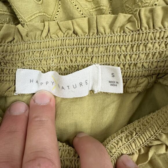 NWT Happy X Nature Kate Hudson Halter Jumpsuit Womens S Eyelet Ruffles Boho - Picture 7 of 12